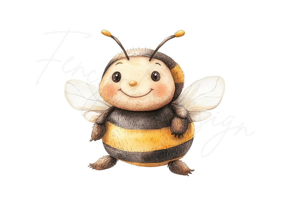 Cute Baby Bee Clipart Bundle