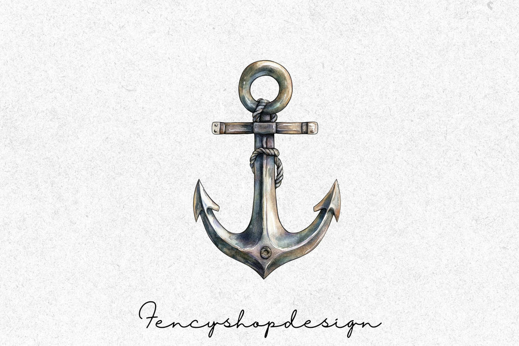 Rustic Nautical Anchor Clipart Bundle