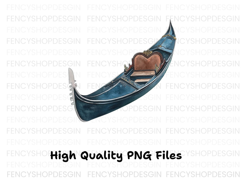 Elegant Venetian Gondola Clipart Bundle