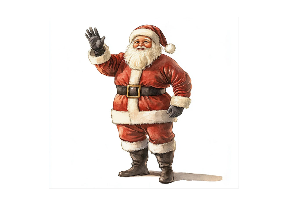 Waving Santa Claus Clipart Bundle