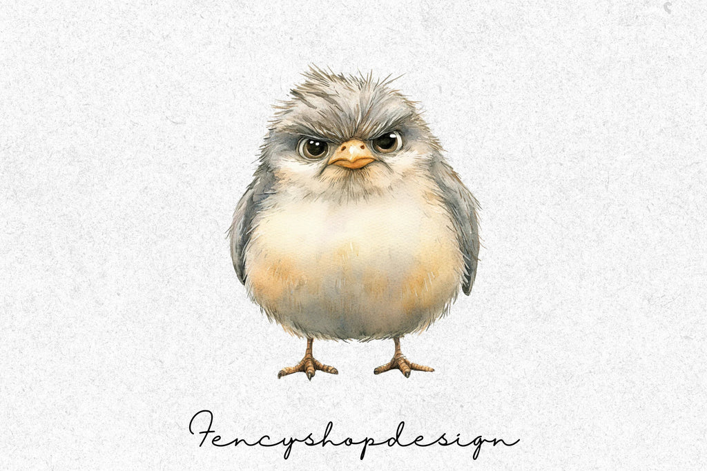 Angry Cartoon Bird Clipart Bundle