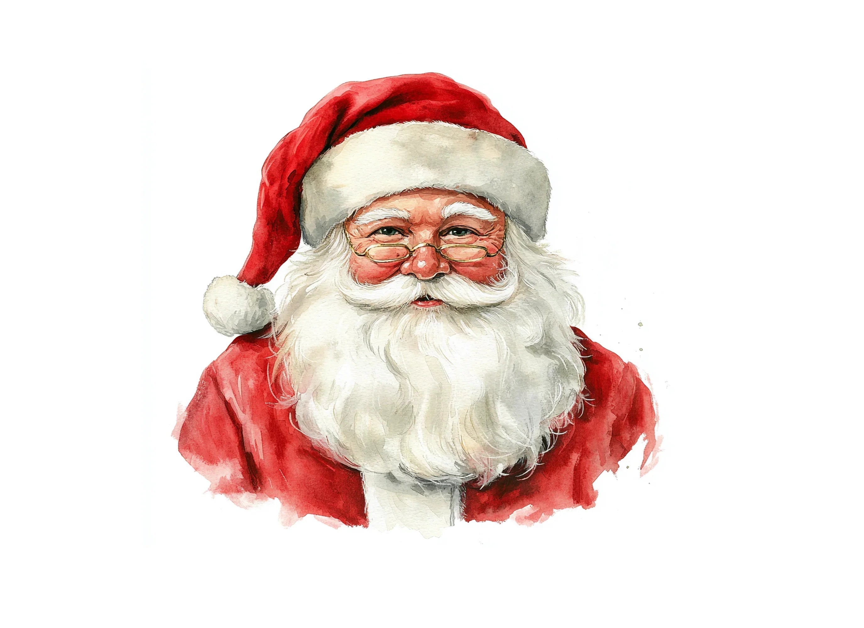 Jolly Santa Faces Clipart Bundle