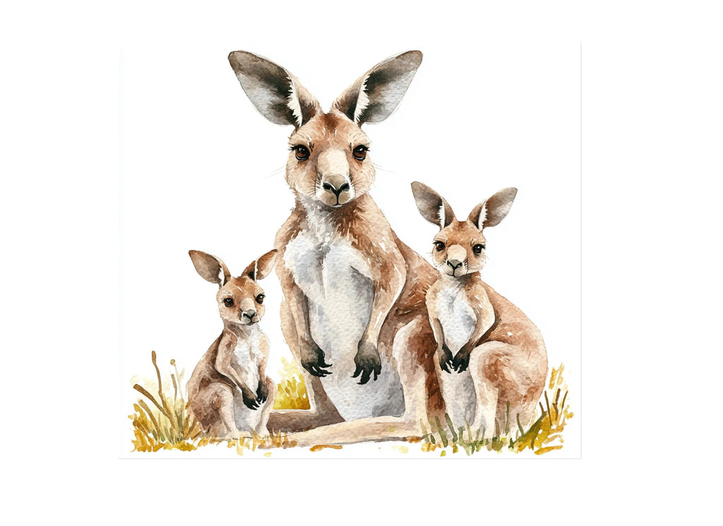 Cute Kangaroo Family Clipart Bundle