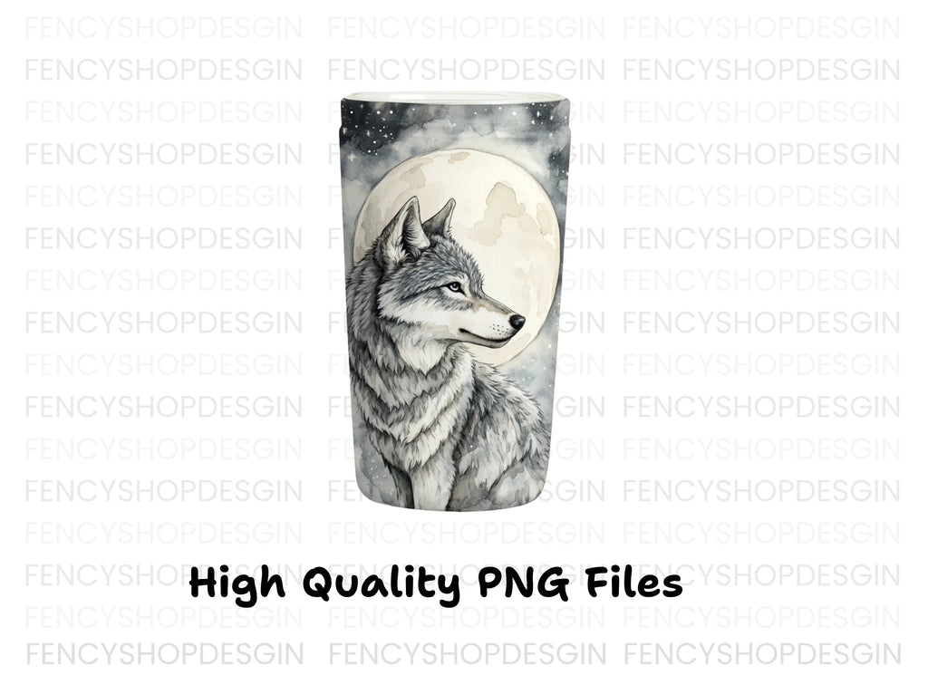 Mystical Wolf Moon Tumbler Clipart Bundle