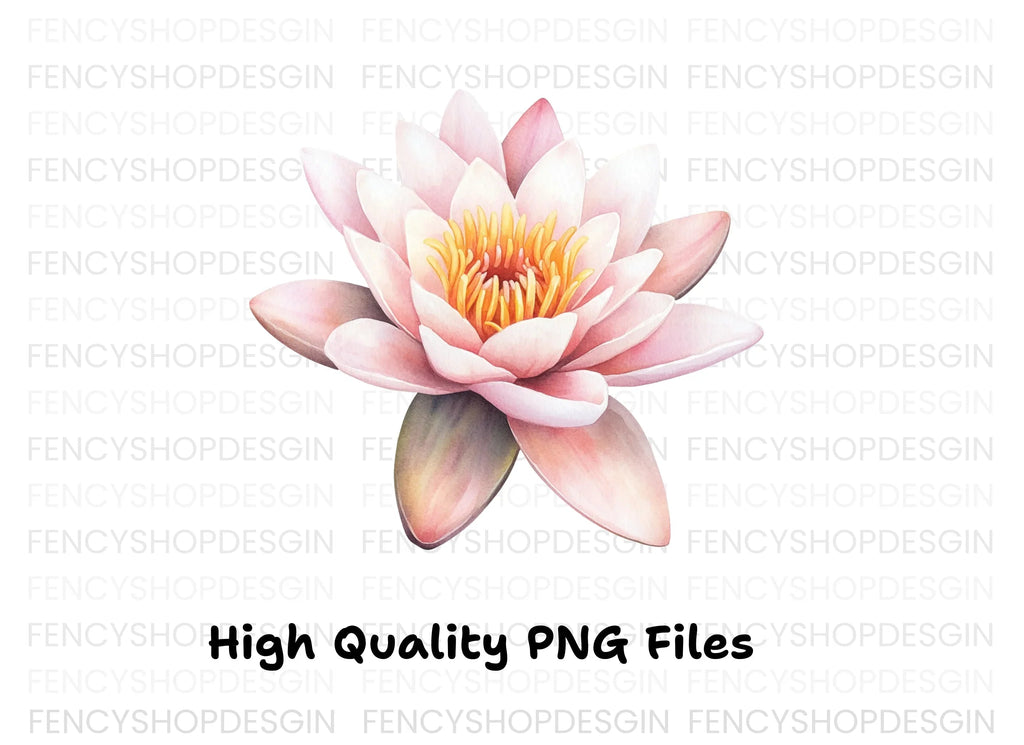 Elegant Water Lily Clipart Bundle
