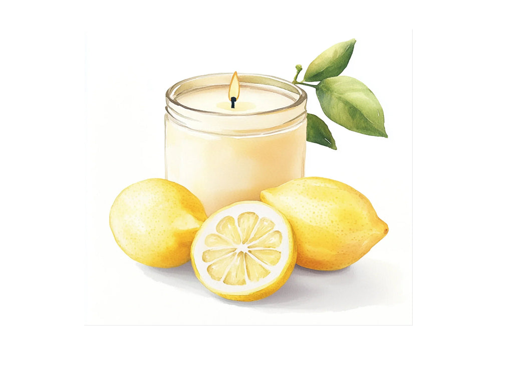 Lemon Scented Candle Clipart Bundle