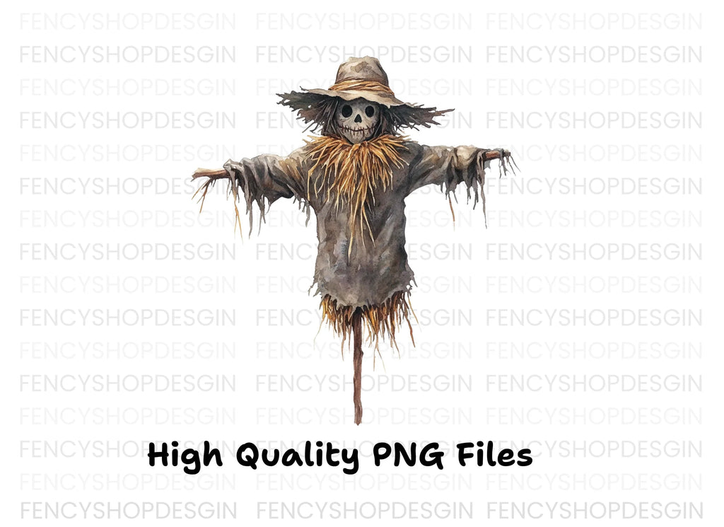Spooky Scarecrow Halloween Clipart Bundle