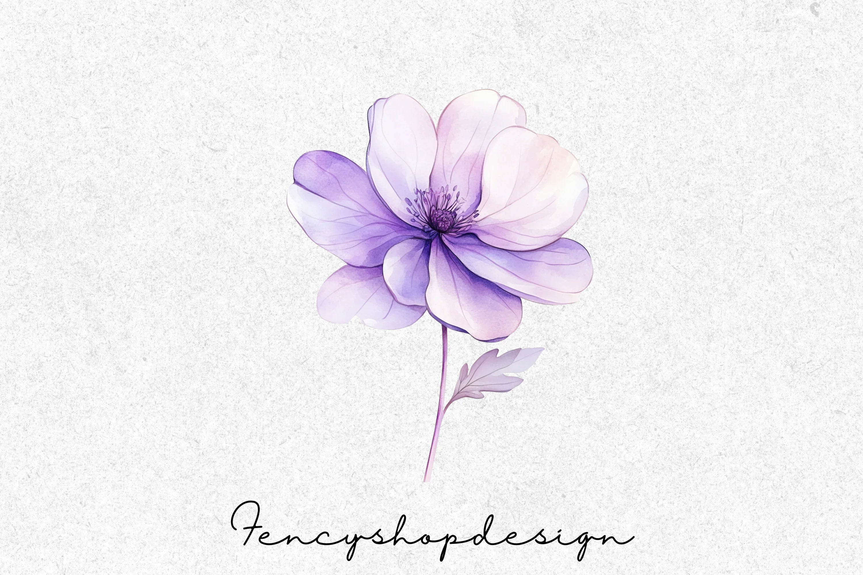 Elegant Purple Flower Clipart Bundle