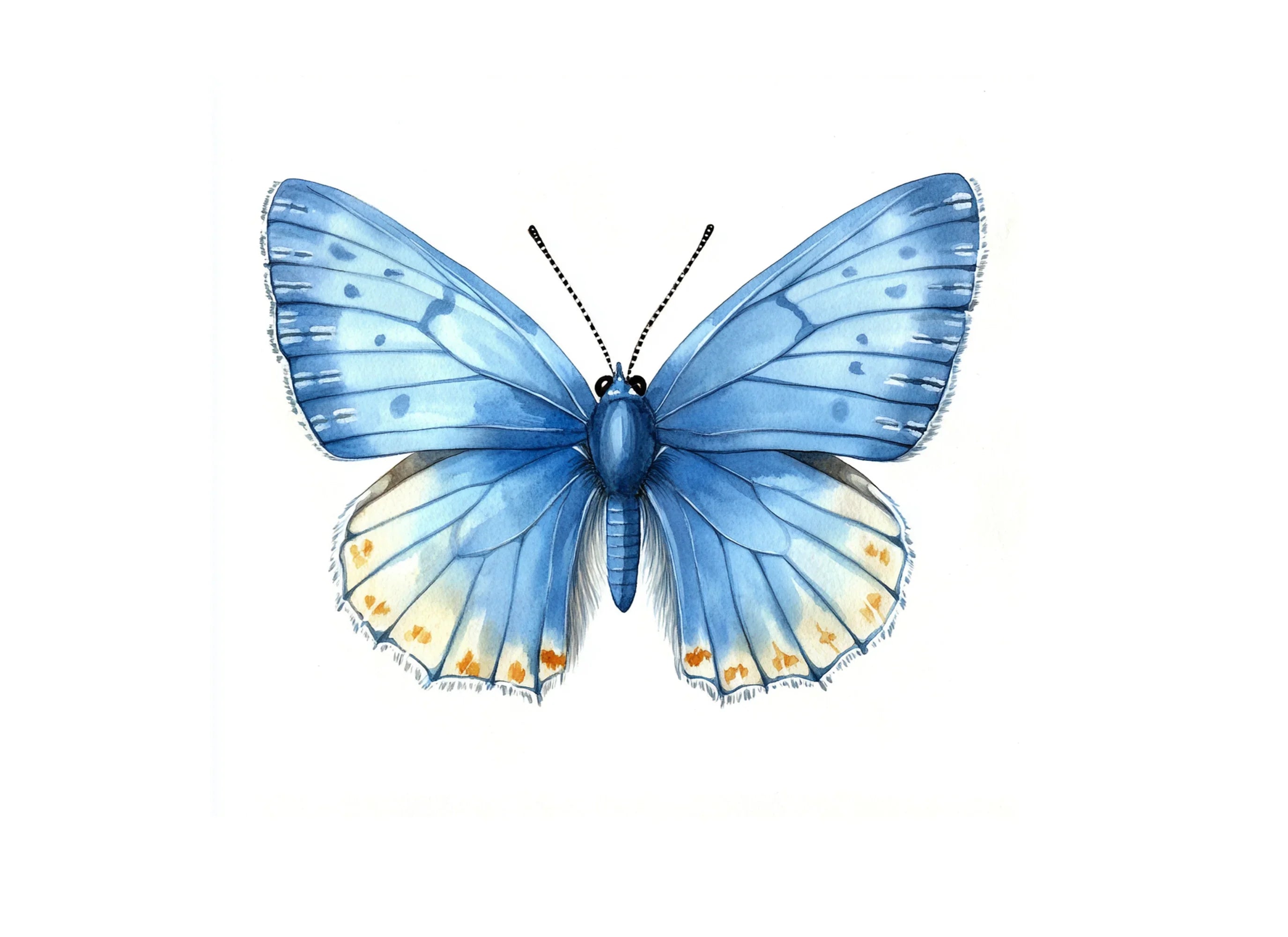 Elegant Blue Butterfly Clipart Bundle
