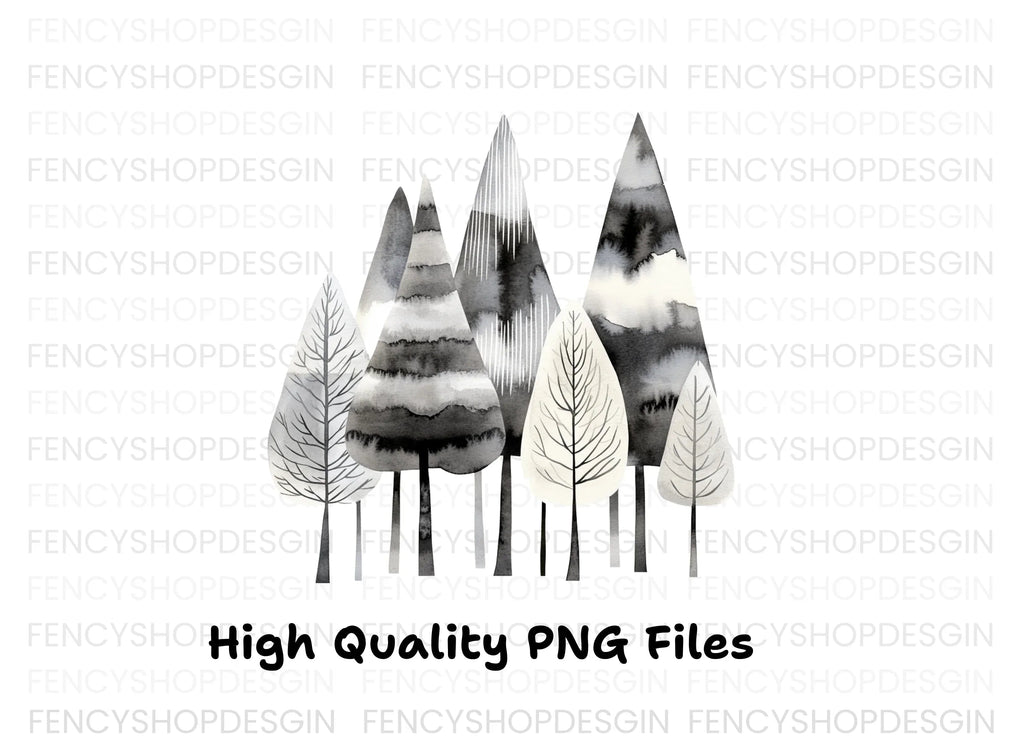 Forest Trees Clipart Bundle