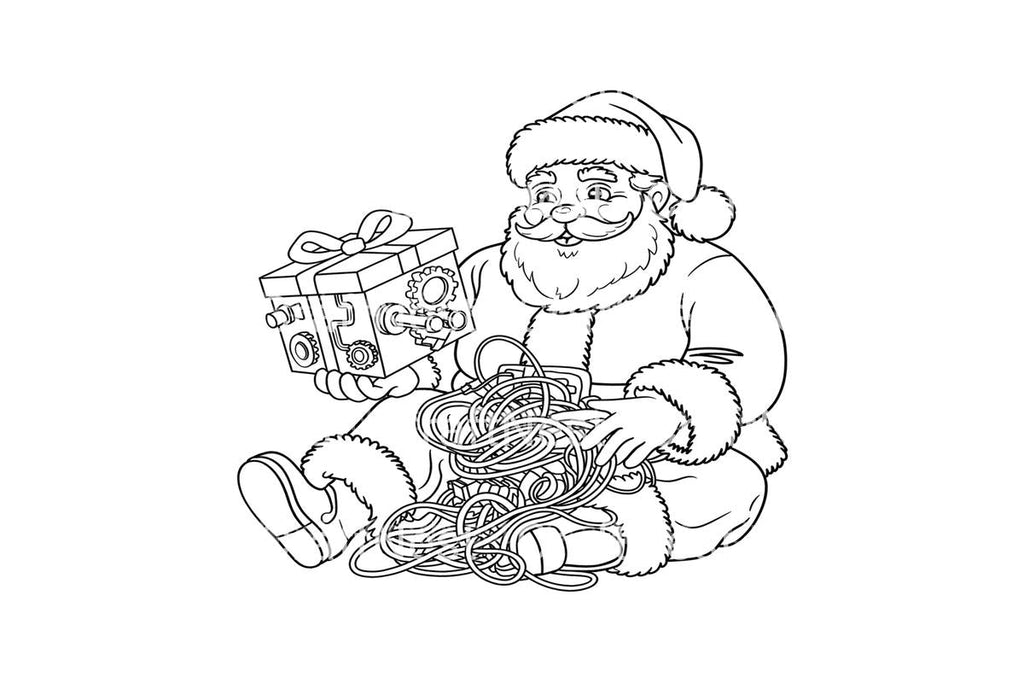 Santa Tech Troubles Coloring Books