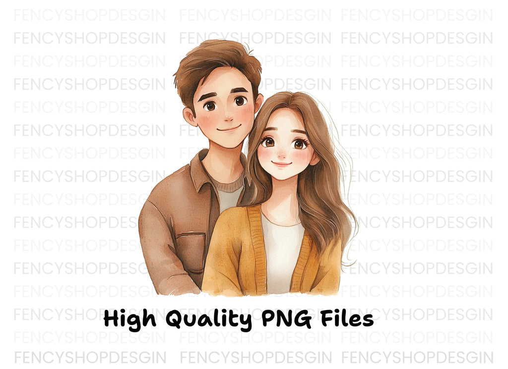 Cute Couple Romantic Clipart Bundle