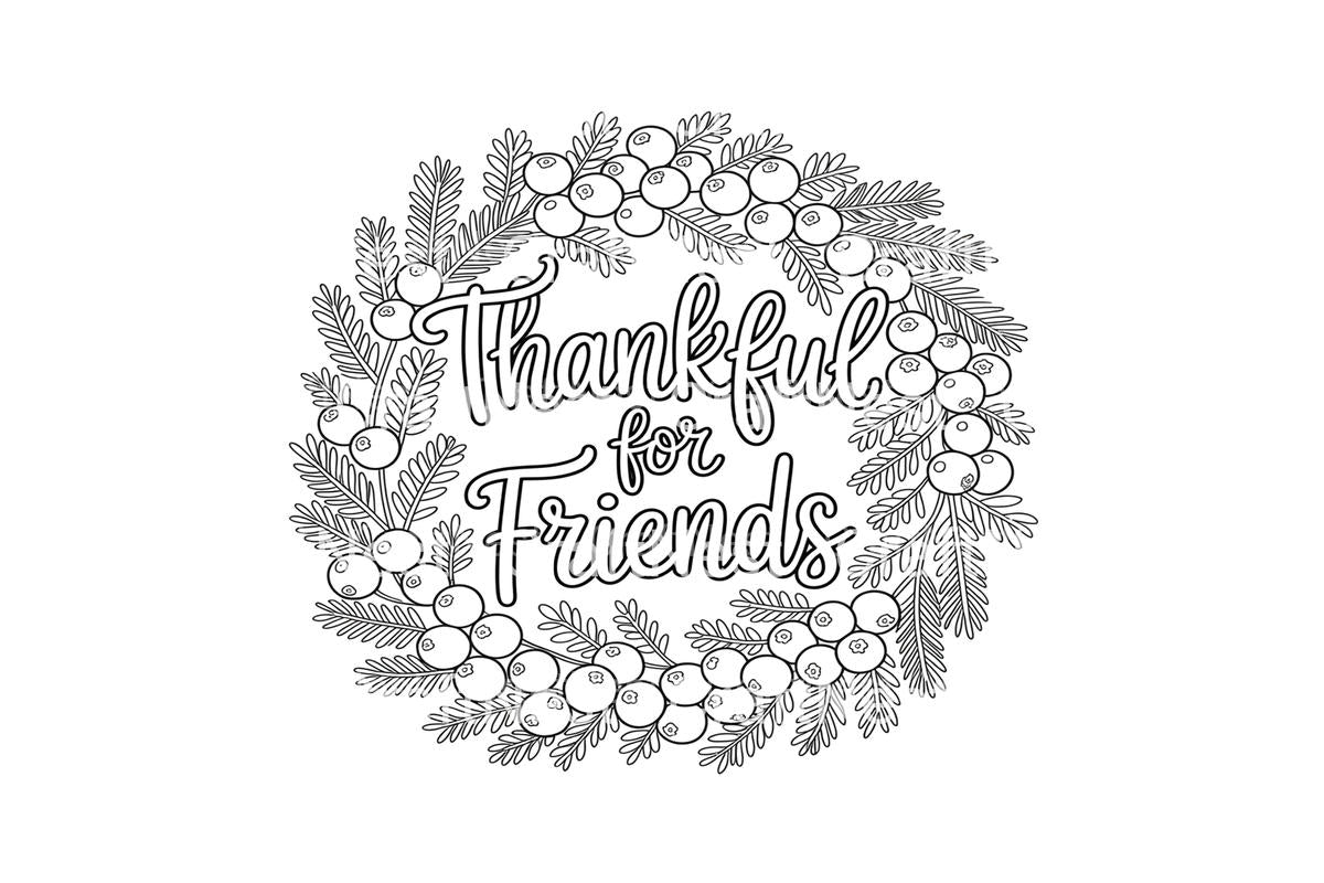 Thanksgiving Wreath Coloring Books