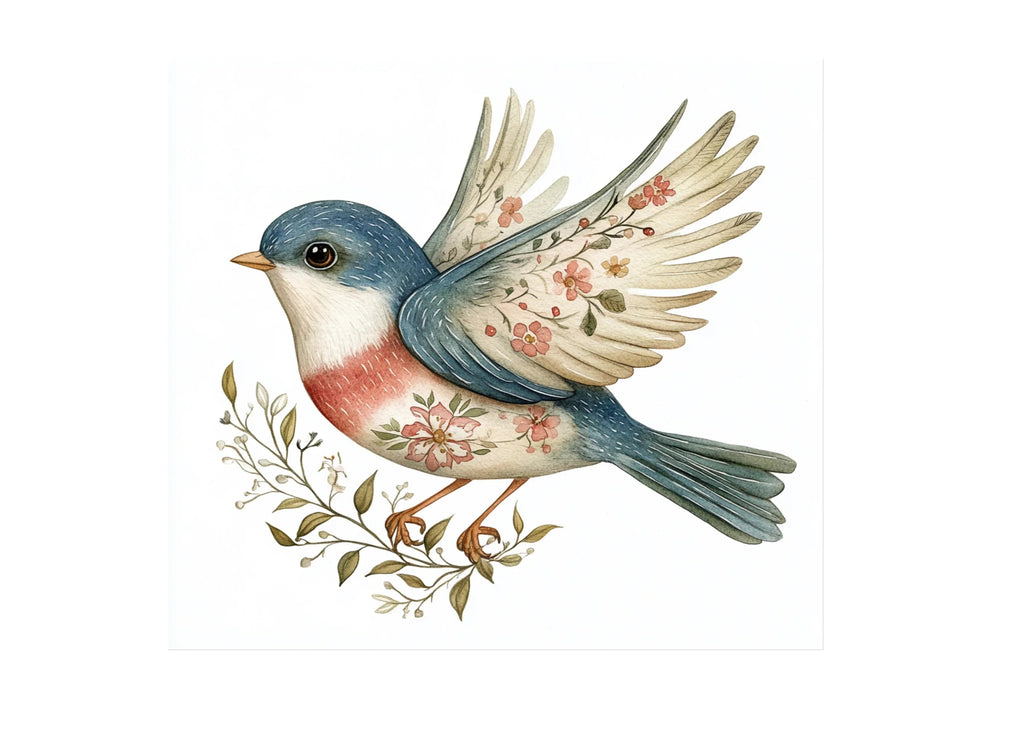 Floral Birds Clipart Bundle