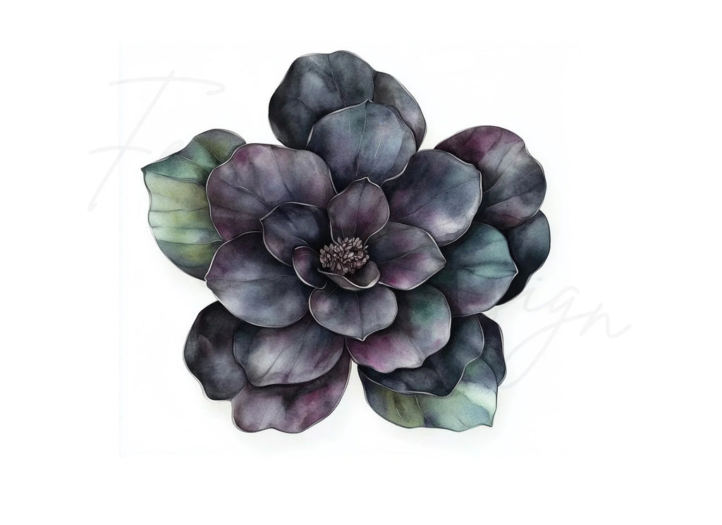 Dark Floral Clipart Bundle