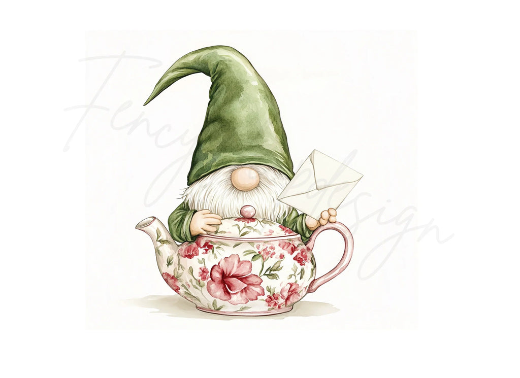 Gnome Teapot Clipart Bundle