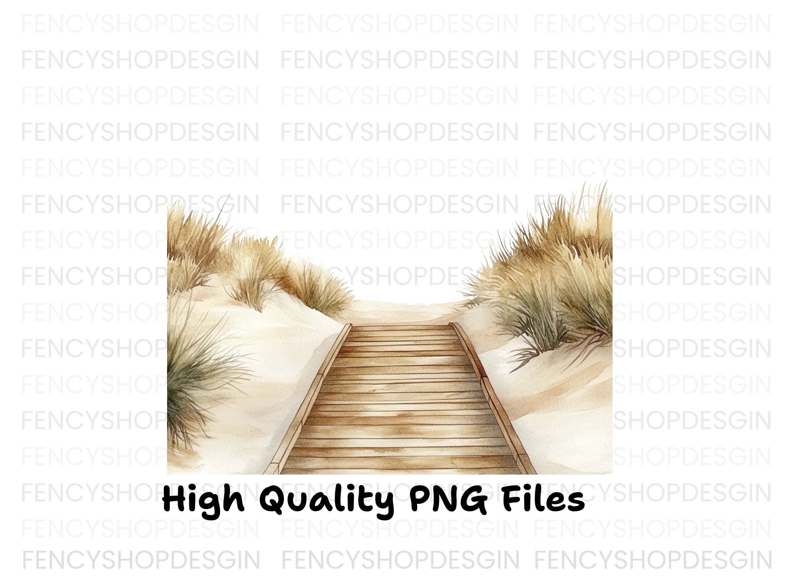Beach Boardwalk Clipart Bundle