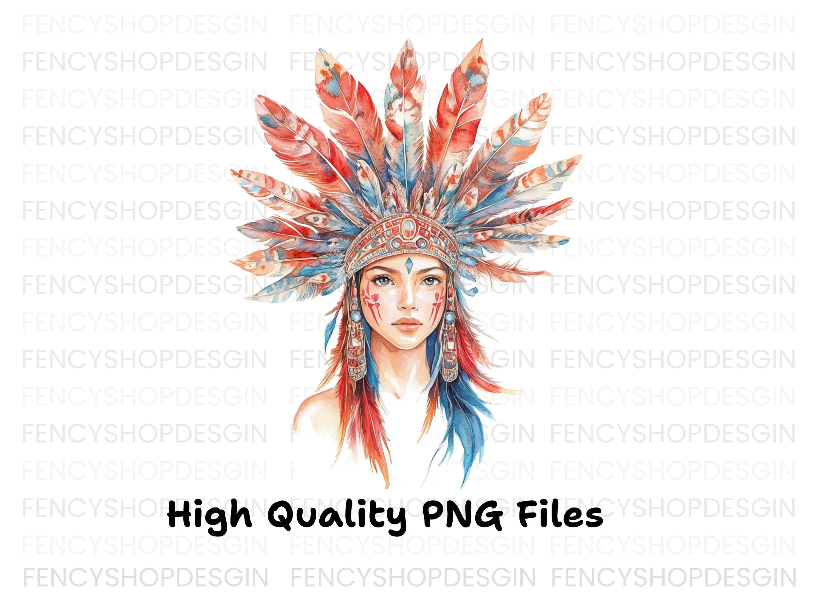 Native American Headdress Clipart Bundle
