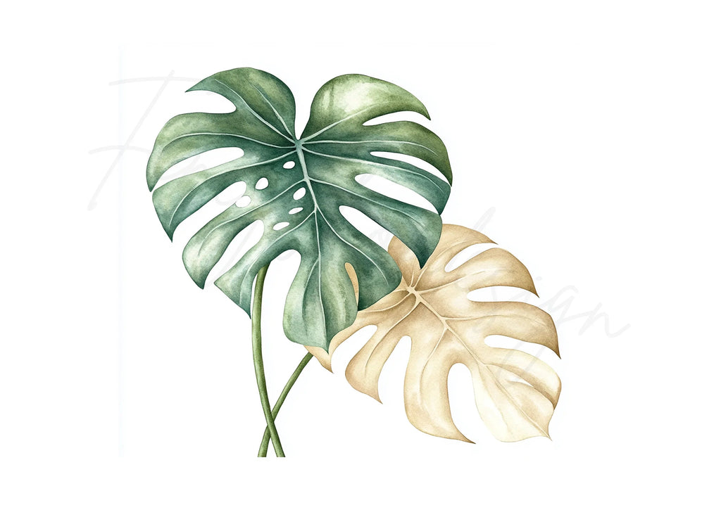 Monstera Leaves Clipart Bundle