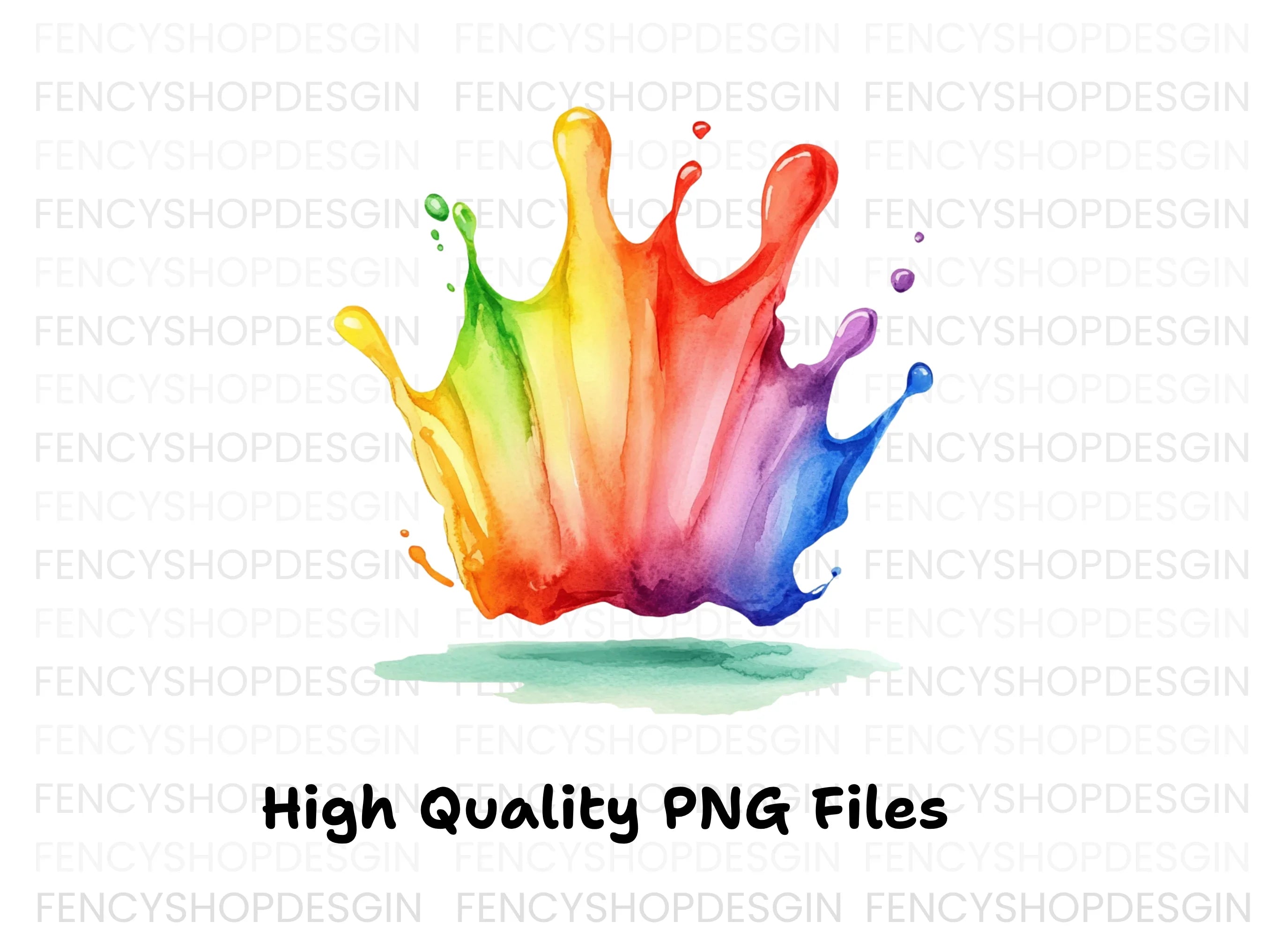 Vibrant Paint Splash Clipart Bundle