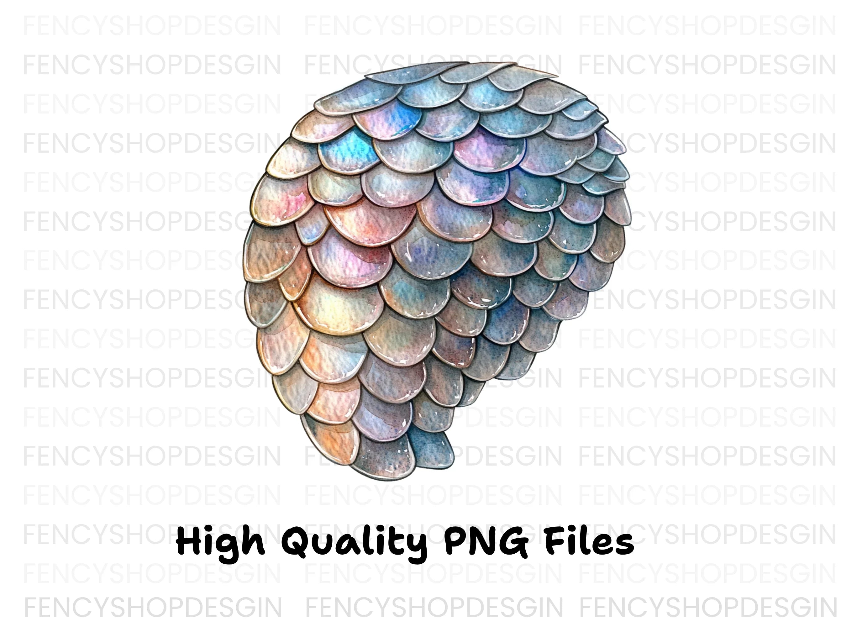 Shimmering Dragon Scale Textures Clipart Bundle
