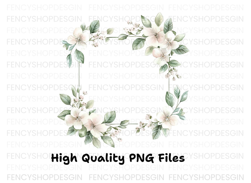 Floral Frames Clipart Bundle