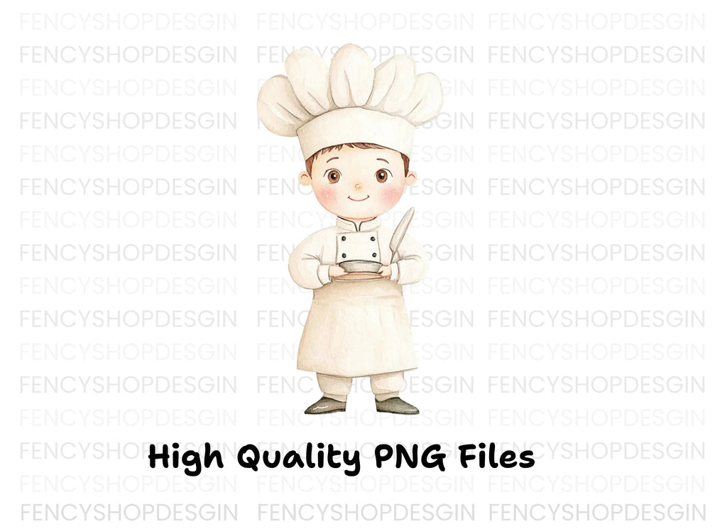 Cute Little Chef Clipart Bundle