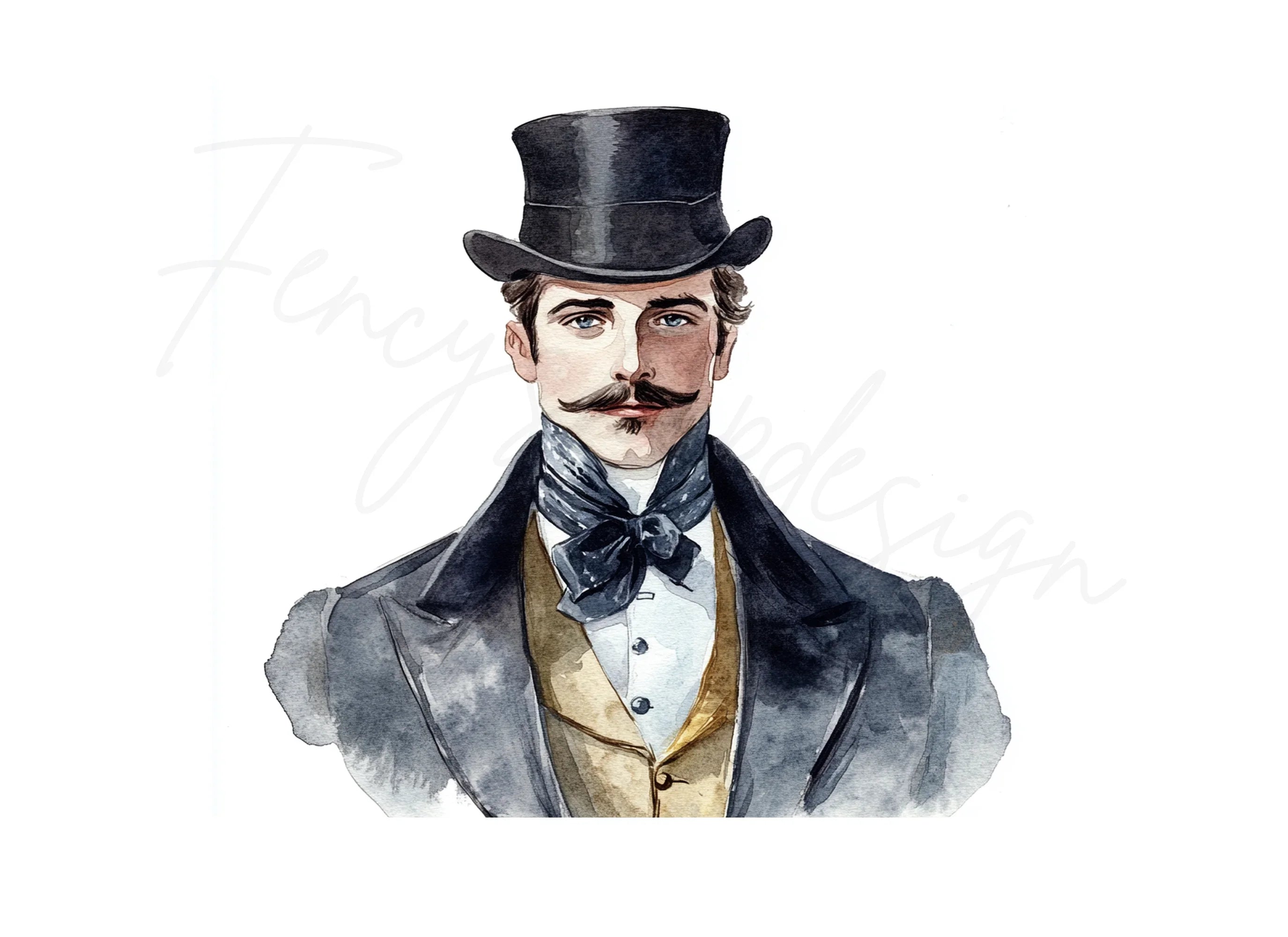 Elegant Victorian Men's Fashion Clipart Bundle