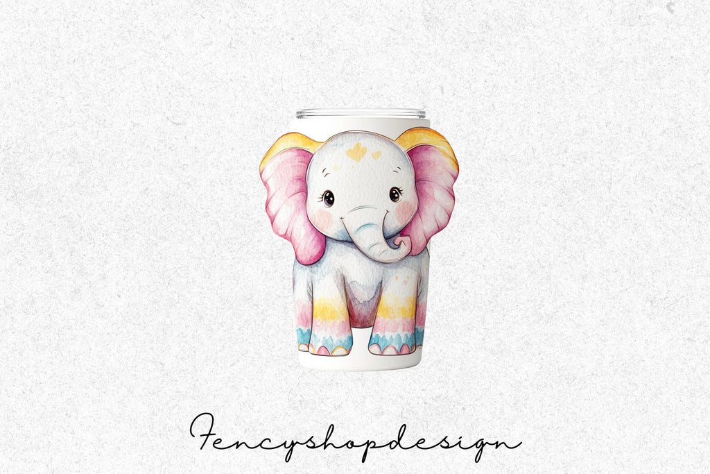 Cute Elephant Jar Clipart Bundle