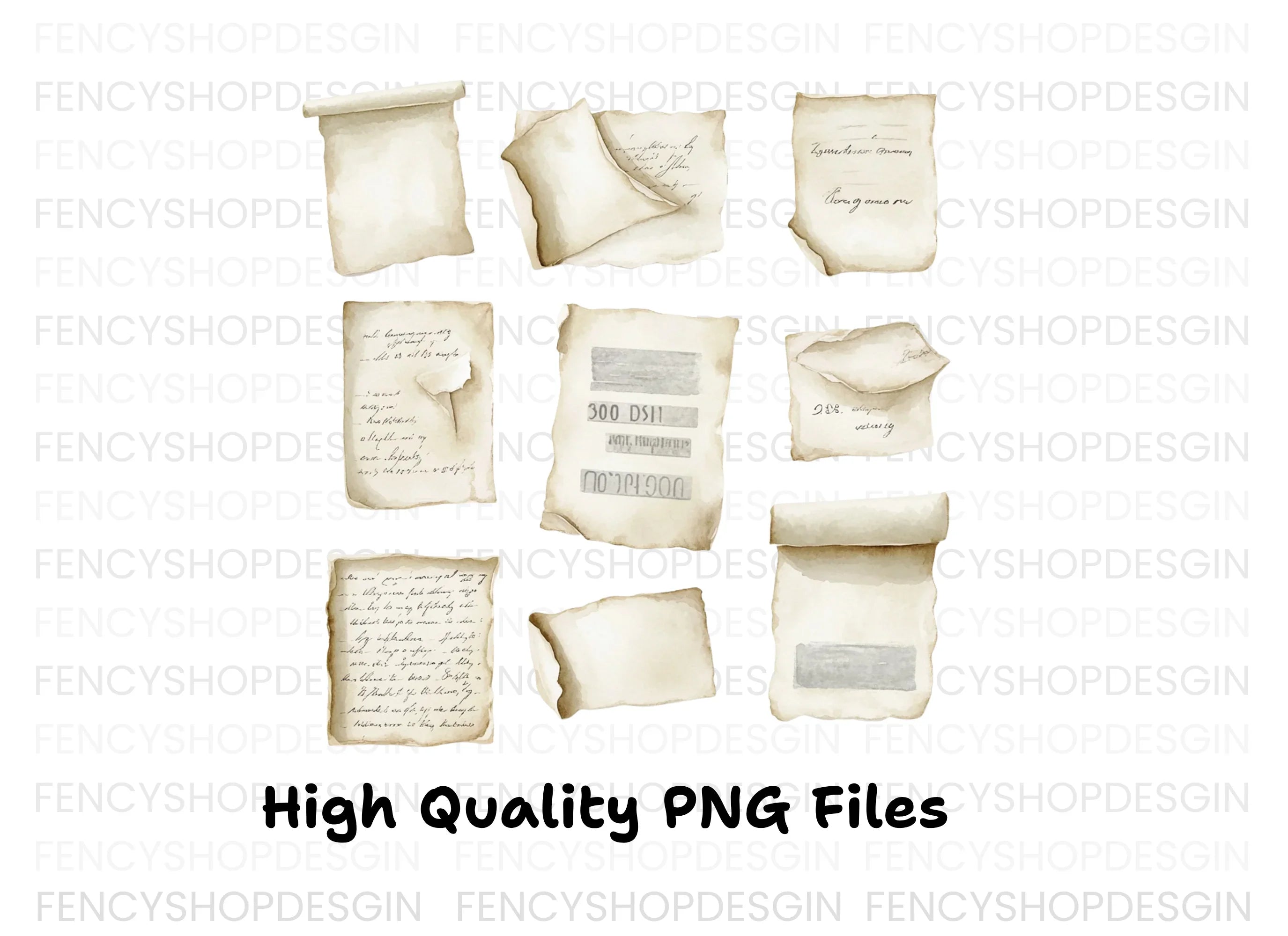 Assorted Vintage Scrolls Clipart Bundle