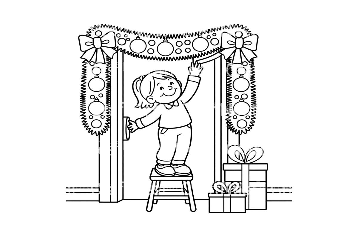 Christmas Door Decorating Fun Coloring Books