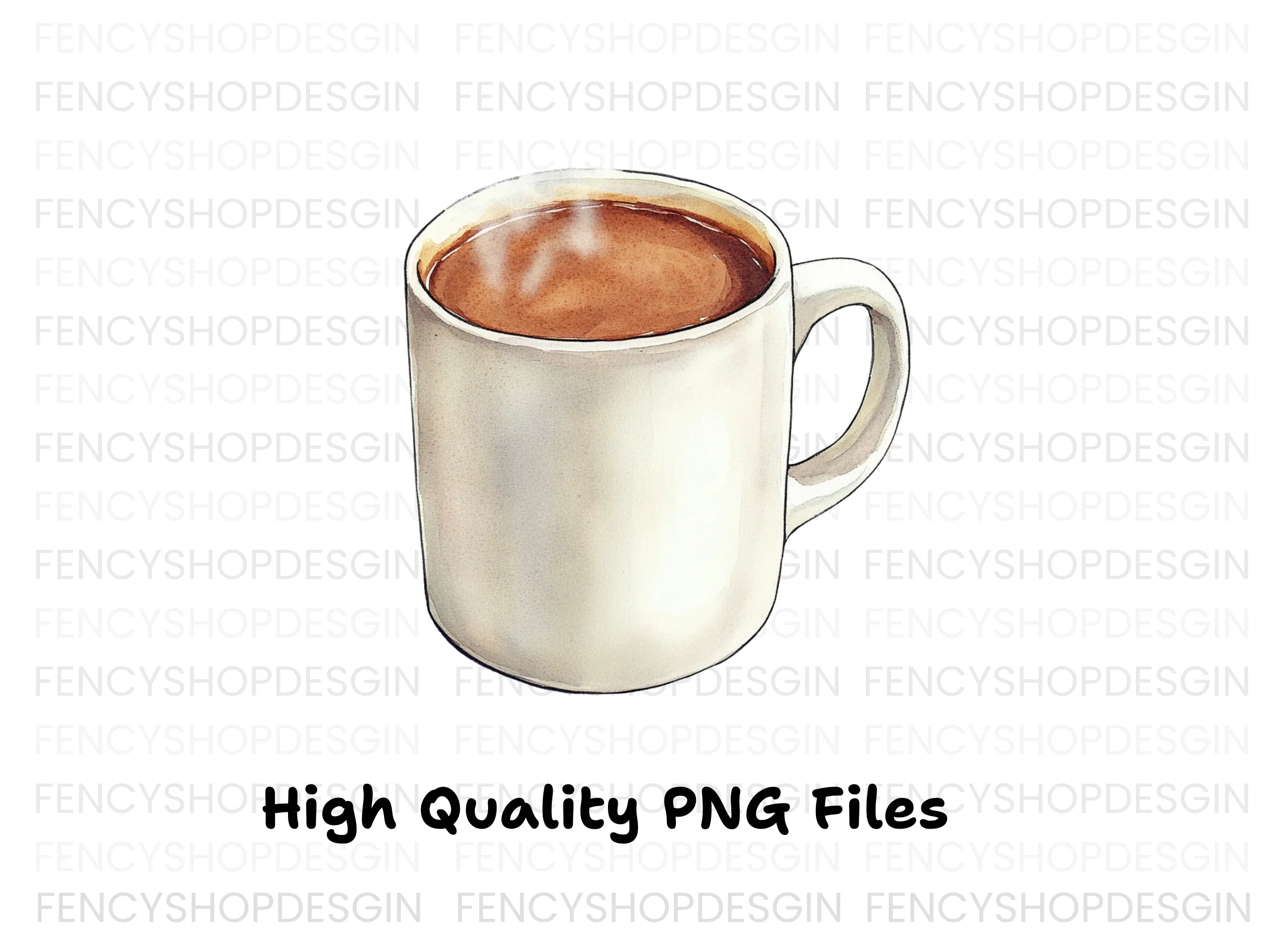 Steaming Hot Chocolate Clipart Bundle