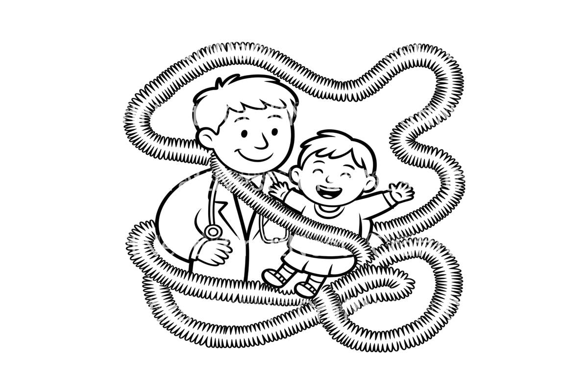 Doctor and Child Playtime Coloring Books