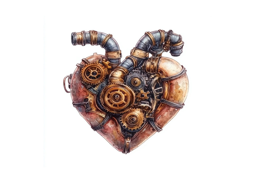 Steampunk Heart Clipart Bundle