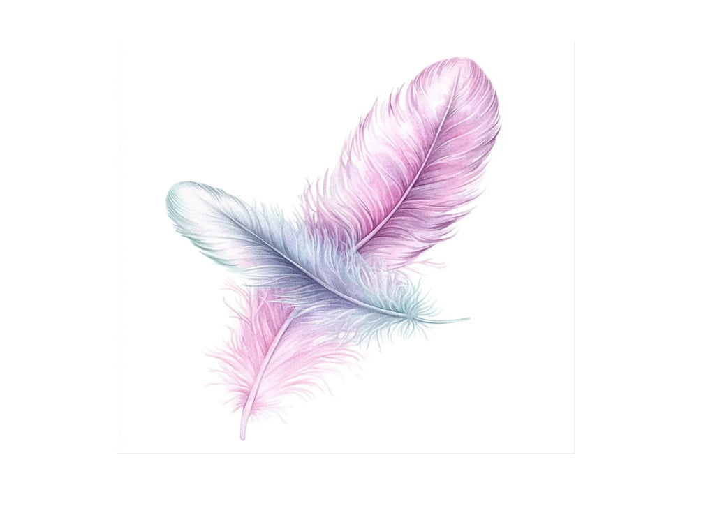 Soft Pastel Feathers Clipart Bundle
