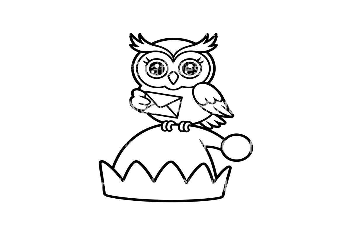 Christmas Elf and Owl Mail Coloring Books