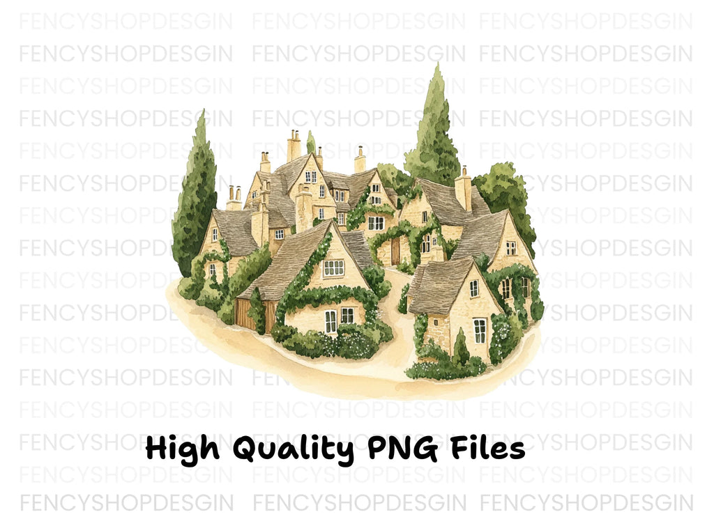 Charming English Village Clipart Bundle