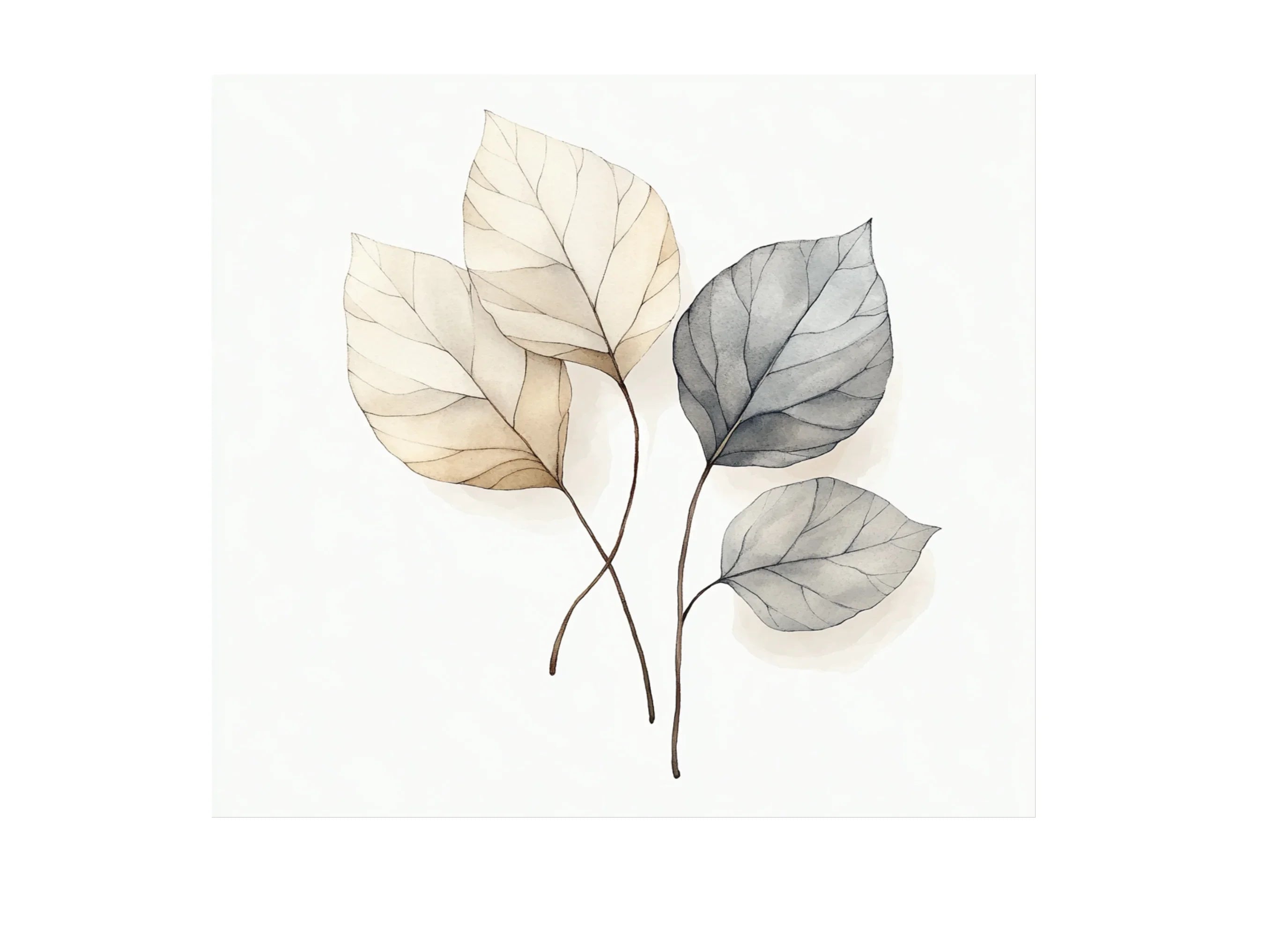Neutral Leaves Clipart Bundle