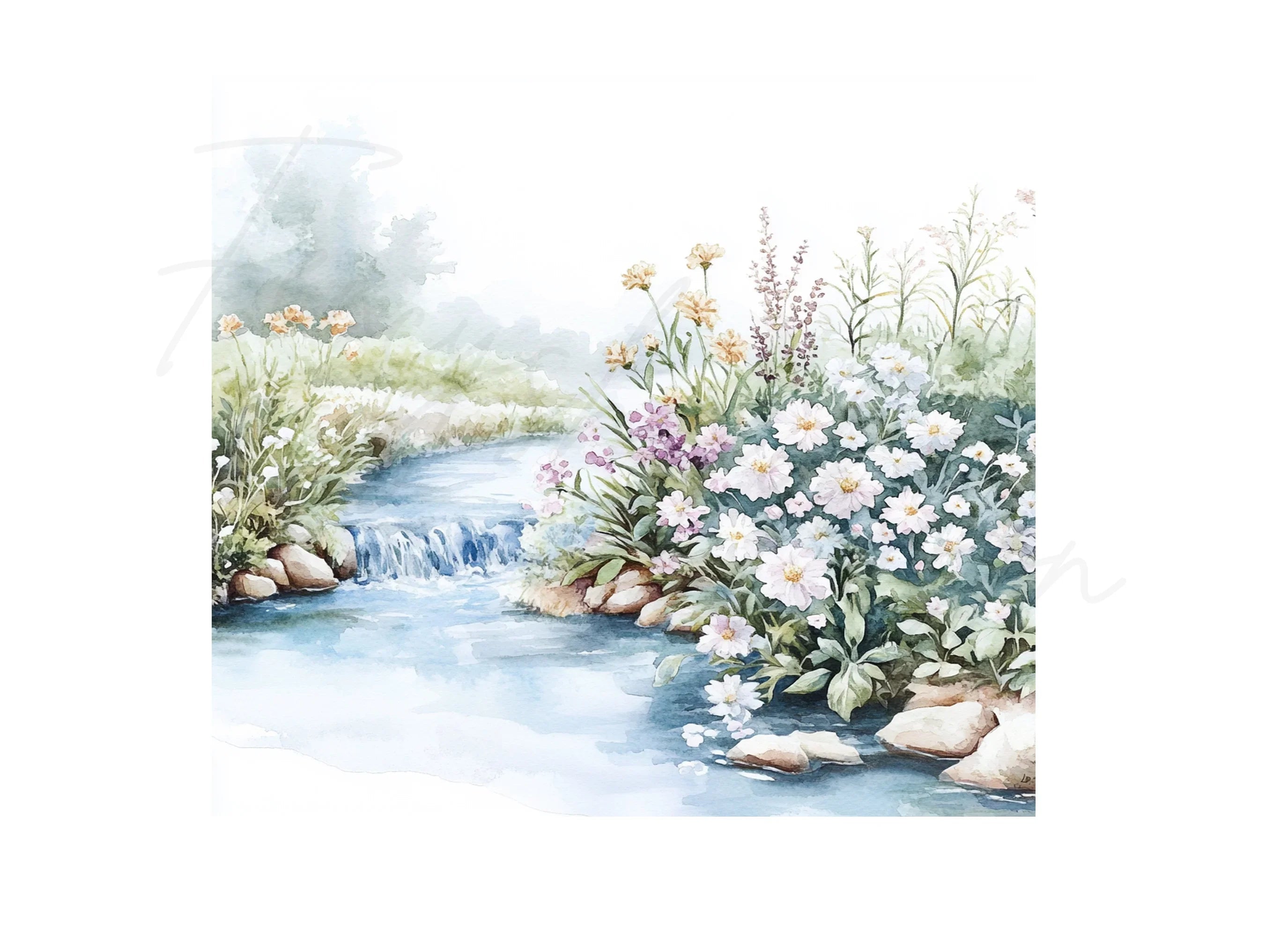 Stream Wildflower Clipart Bundle