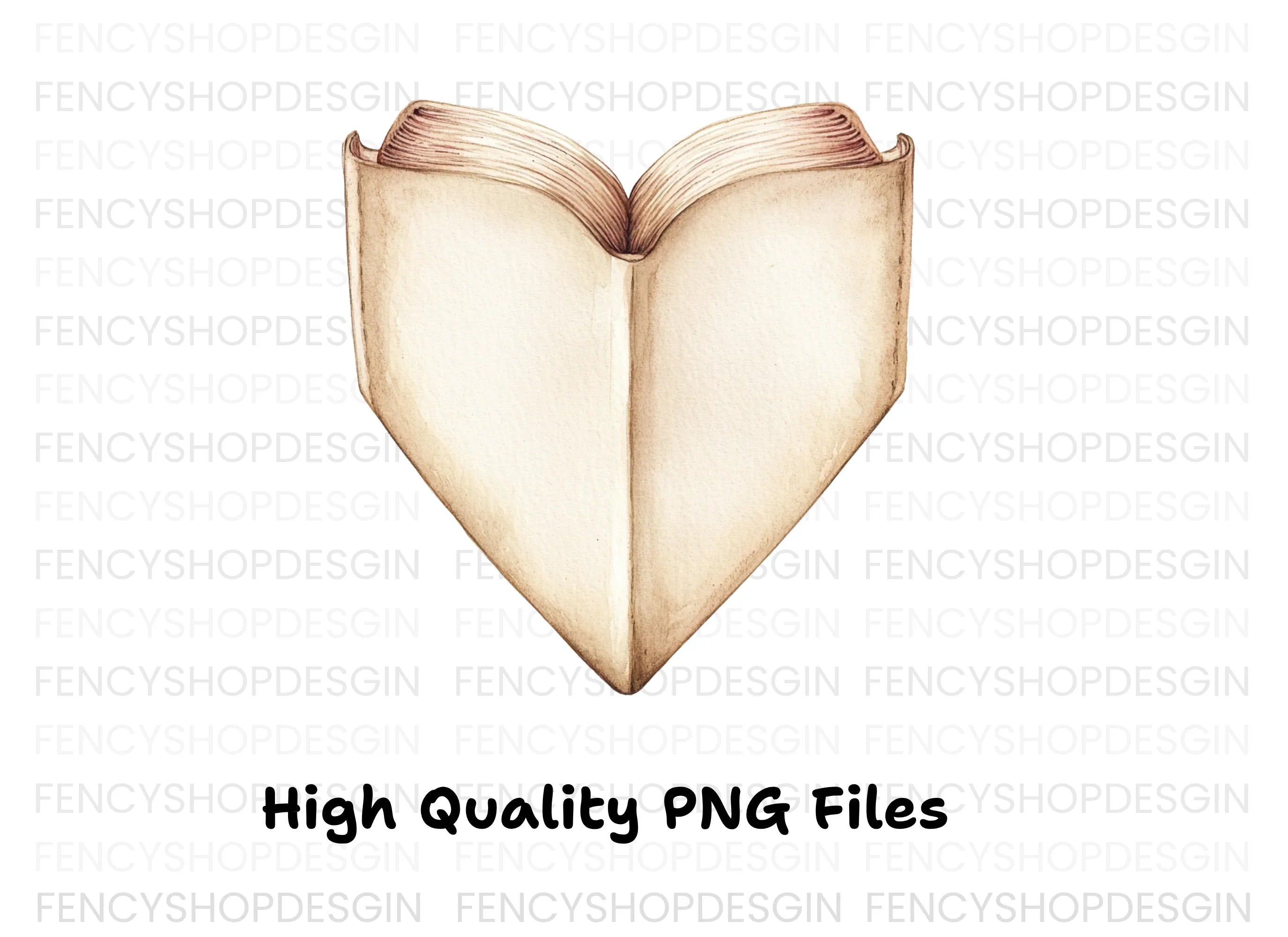 Heart Shaped Book Clipart Bundle