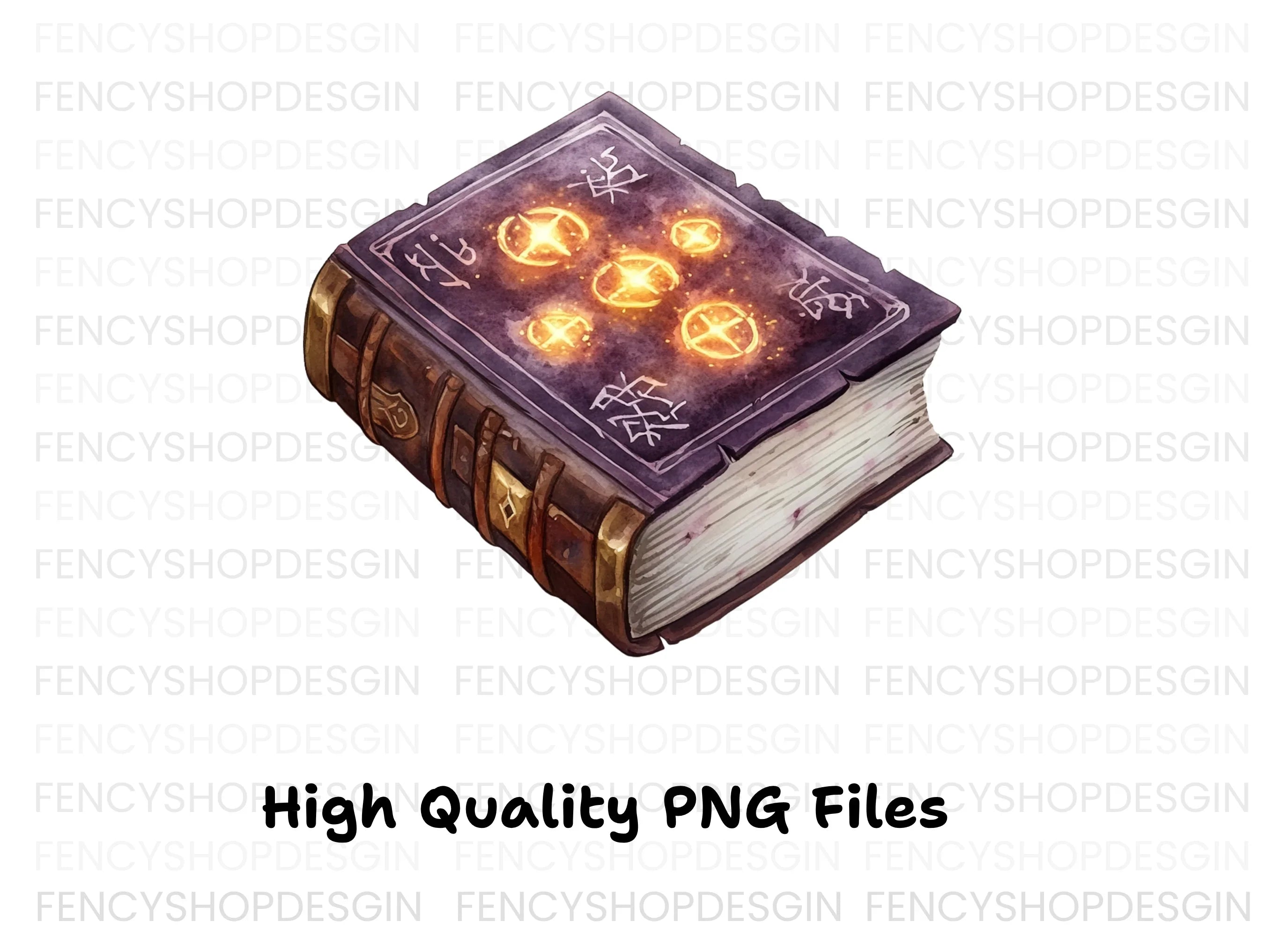 Ancient Grimoire Magic Book Clipart Bundle
