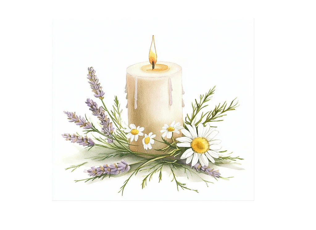 Lavender Candle Clipart Bundle