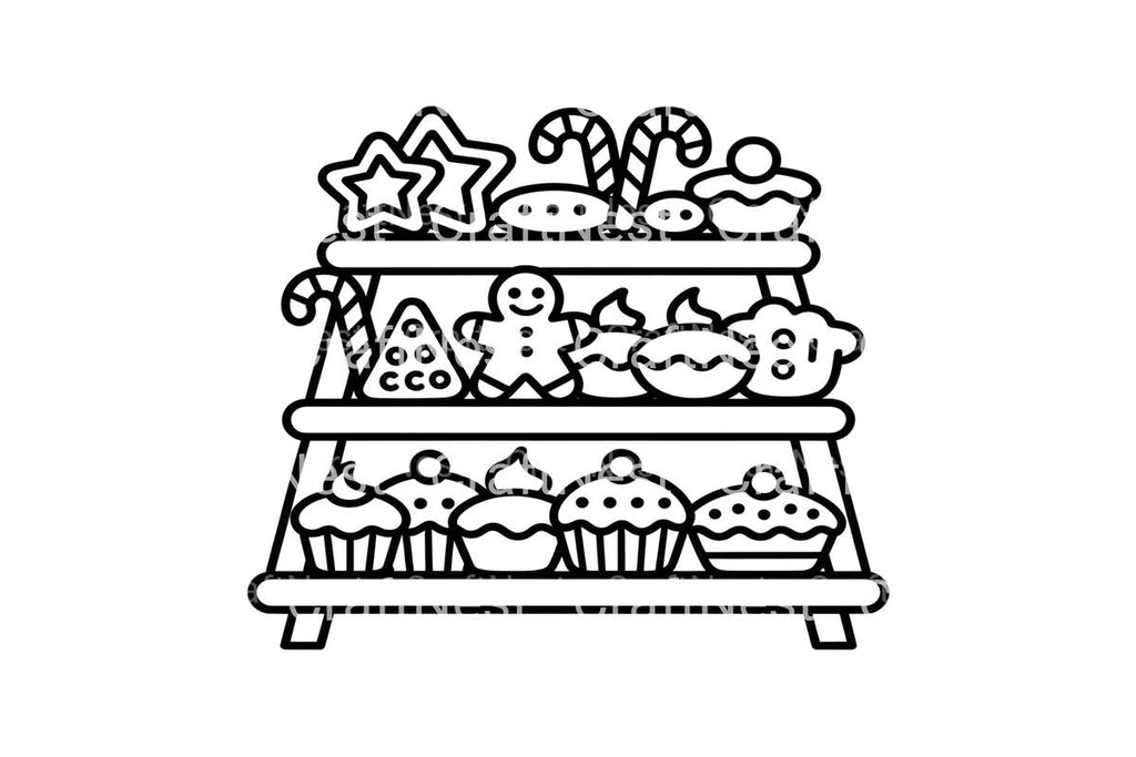 Christmas Sweets Display Coloring Books