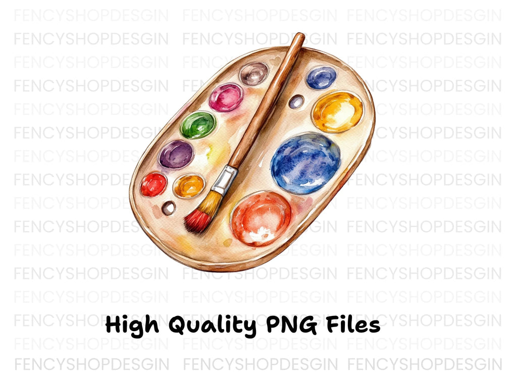 Single Paint Palette Clipart Bundle