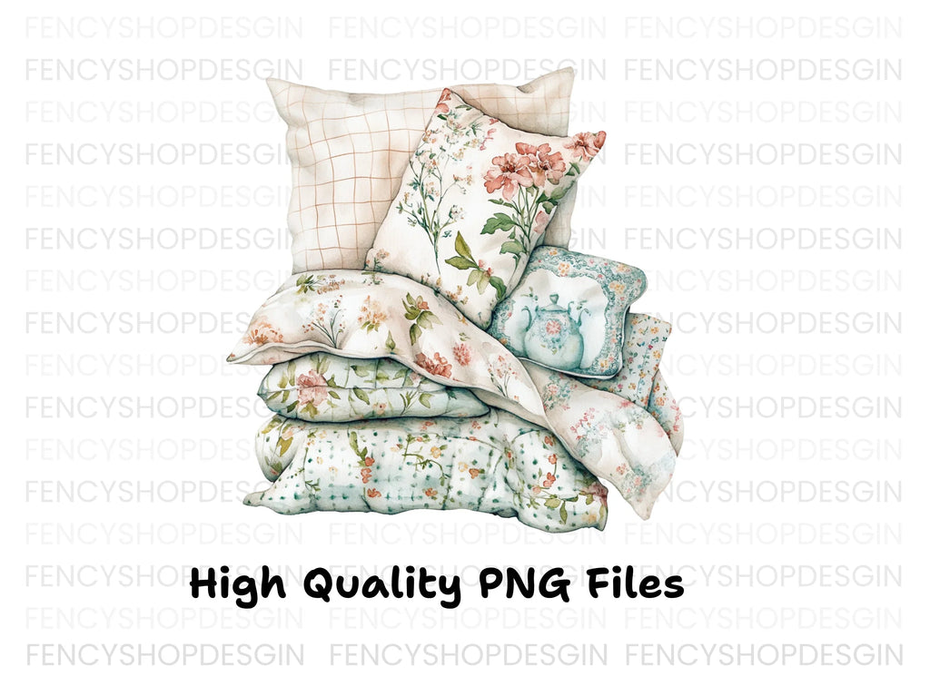 Floral Pillows Clipart Bundle