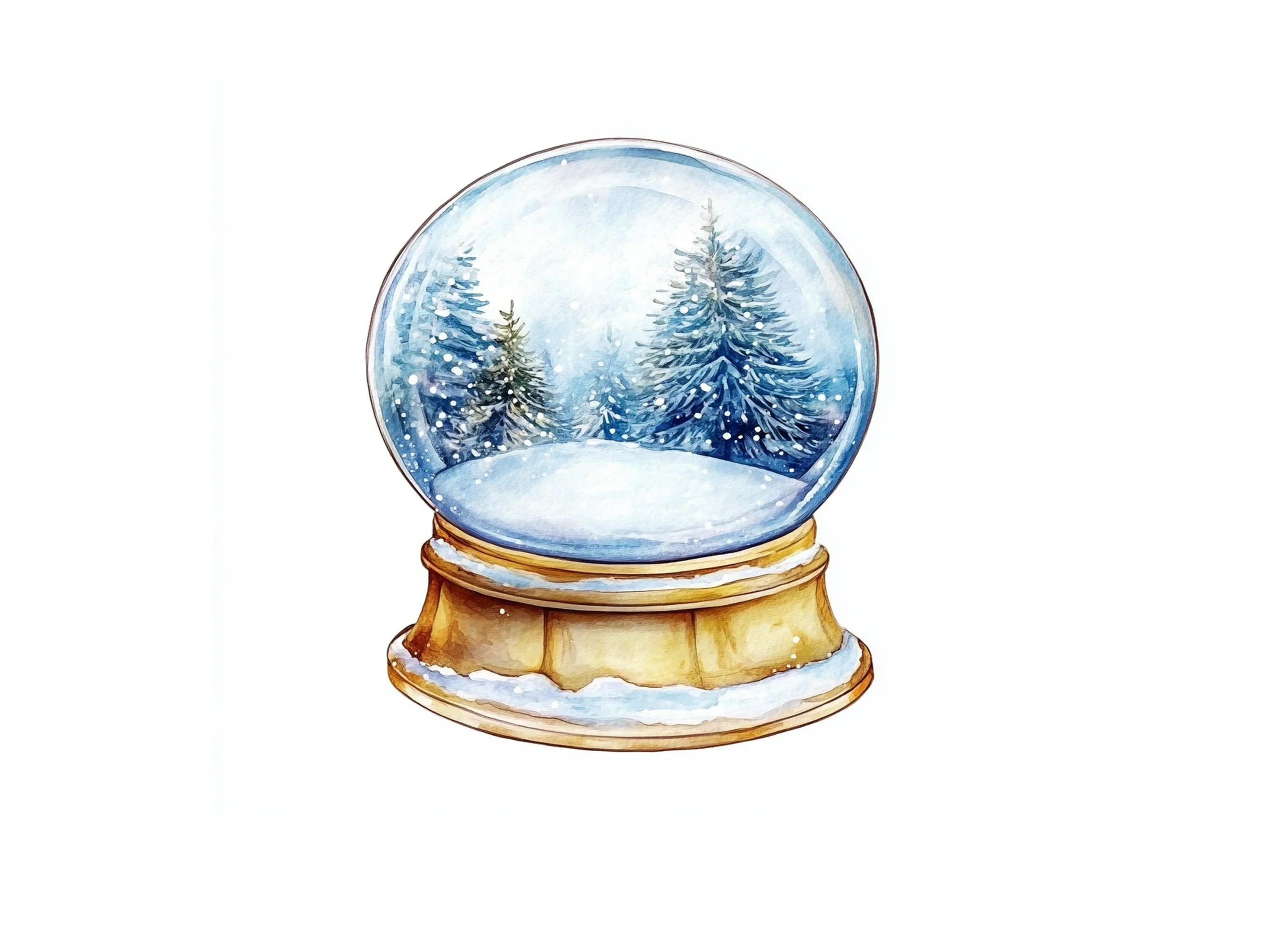 Enchanted Forest Snow Globe Clipart Bundle