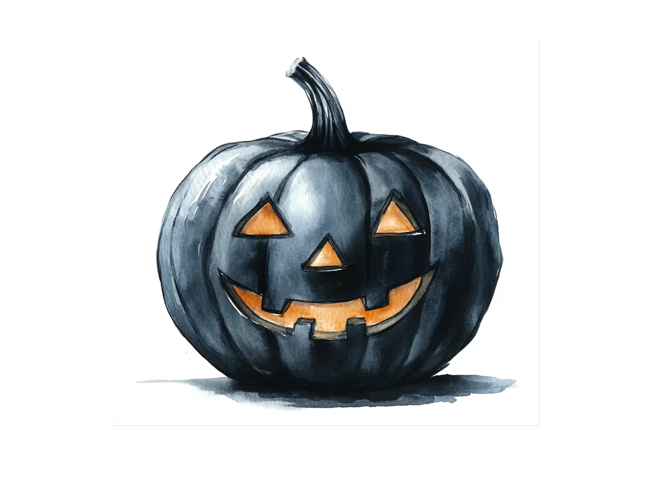 Jack Lantern Black Pumpkins Clipart Bundle