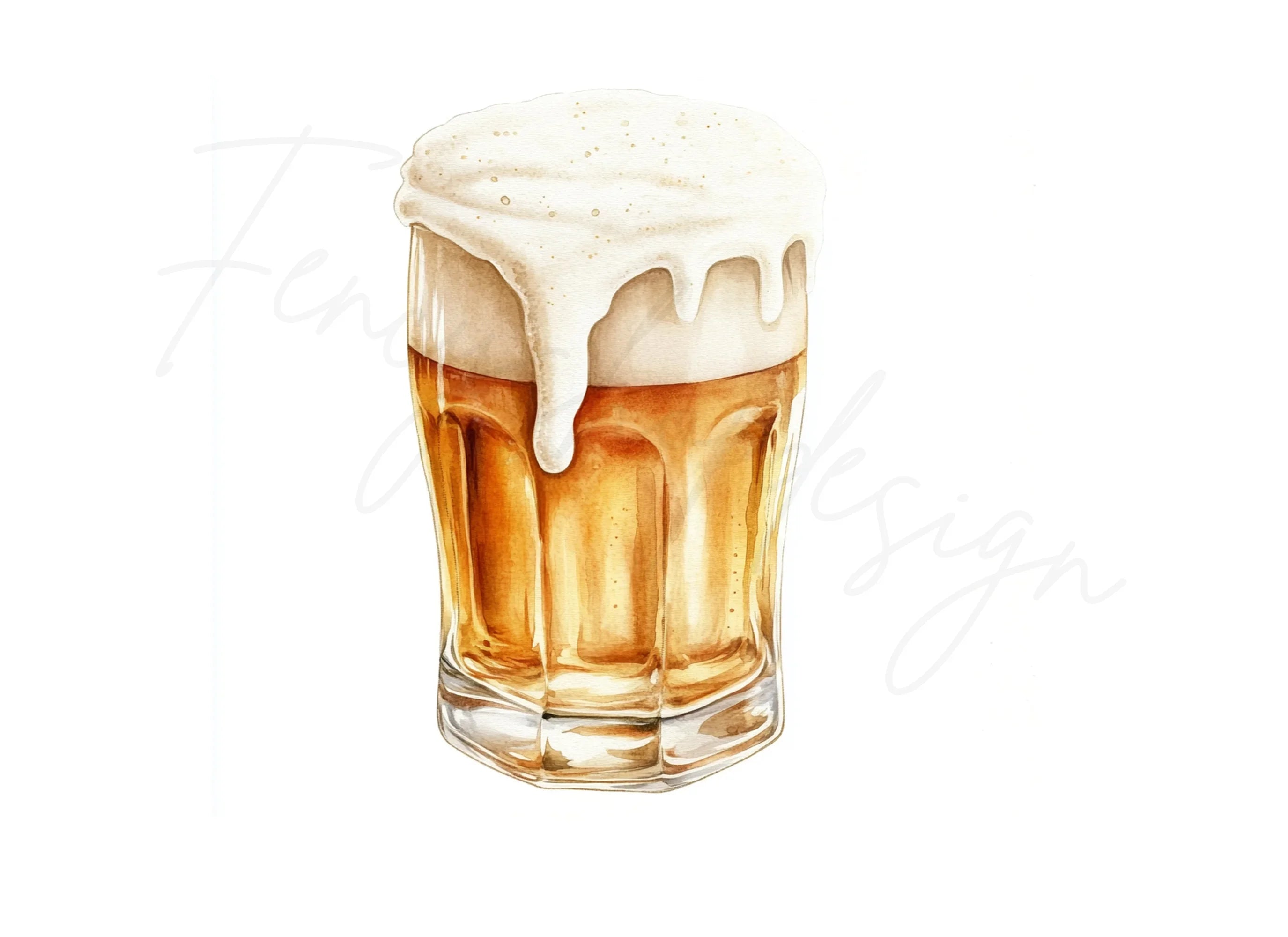 Foamy Beer Glasses Clipart Bundle