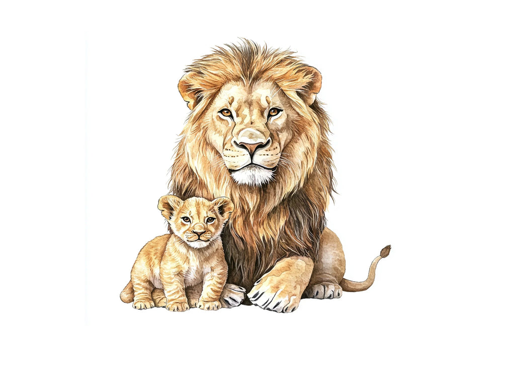 Lion and Cub Clipart Bundle