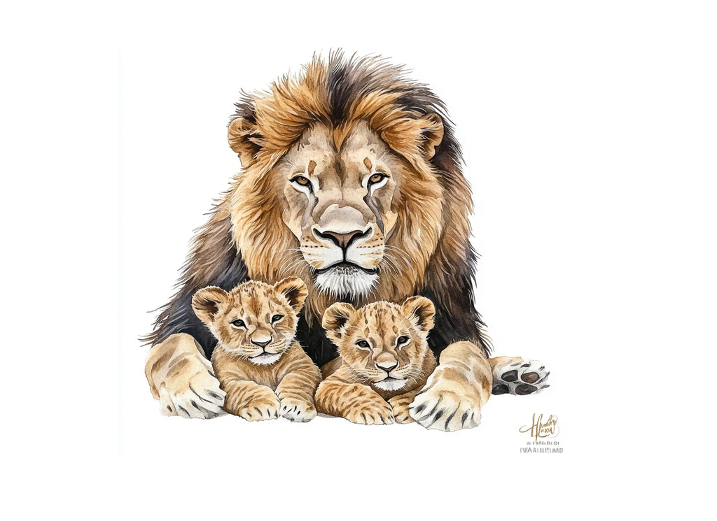 Majestic Lion Family Clipart Bundle